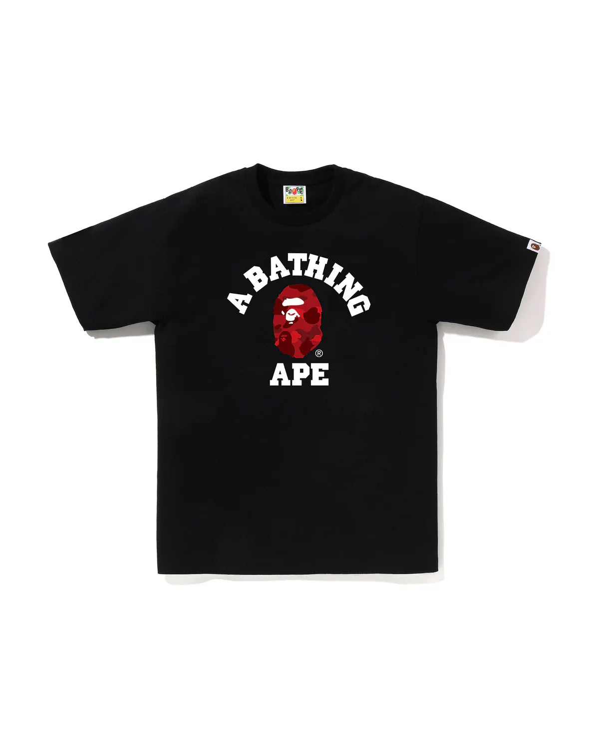 Bape Color Camo College Tee Black X Red