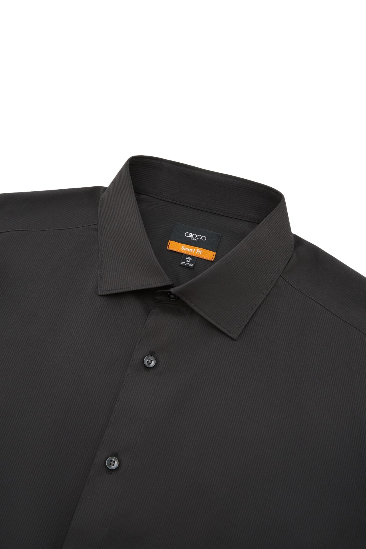 Non-Iron Dry Stretch Texture Stripe Smart Fit Long Sleeve Shirt