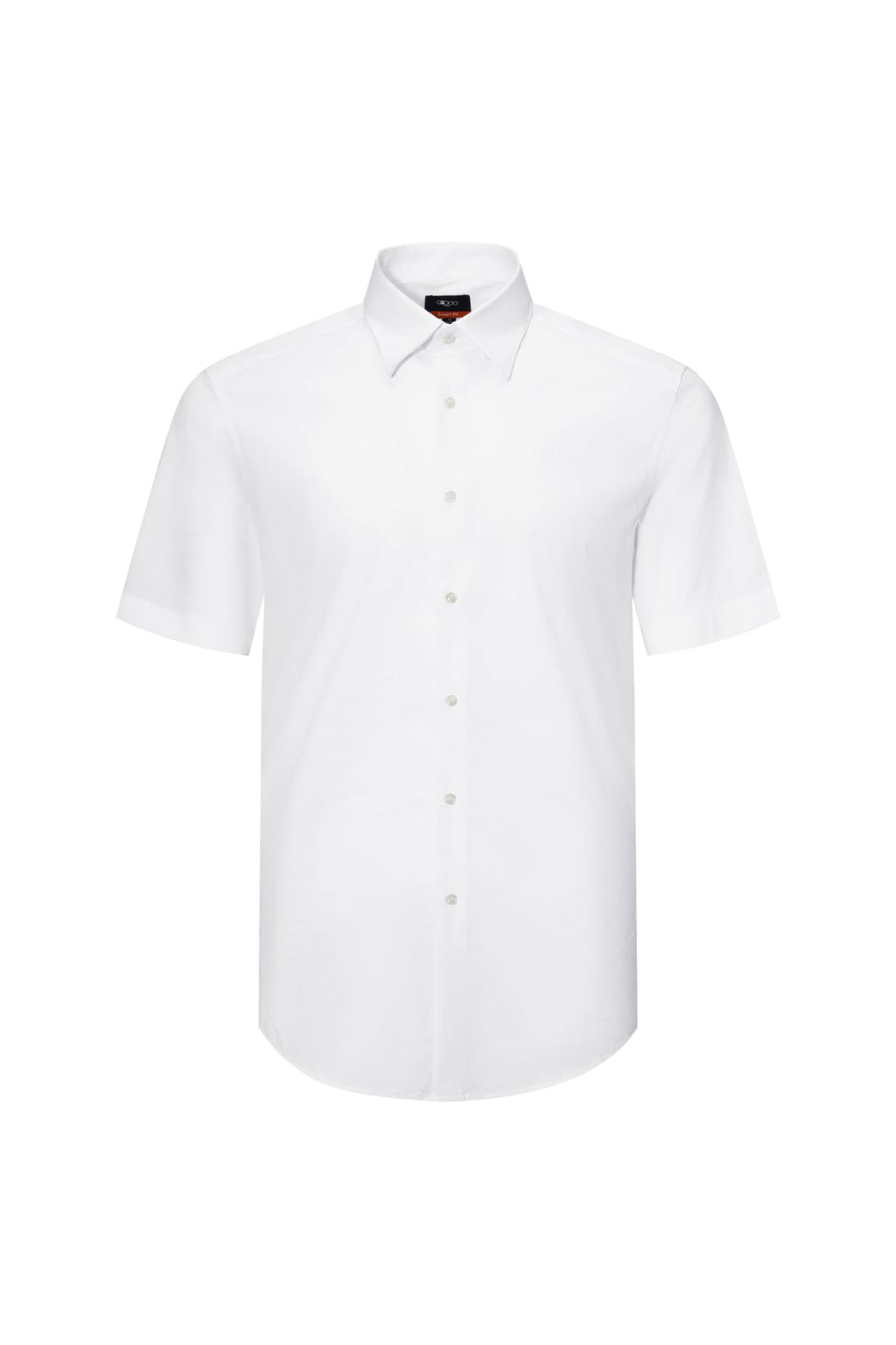 Non-Iron Easy Care Stretch Dot Textured Smart Fit Short Sleeve Shirt