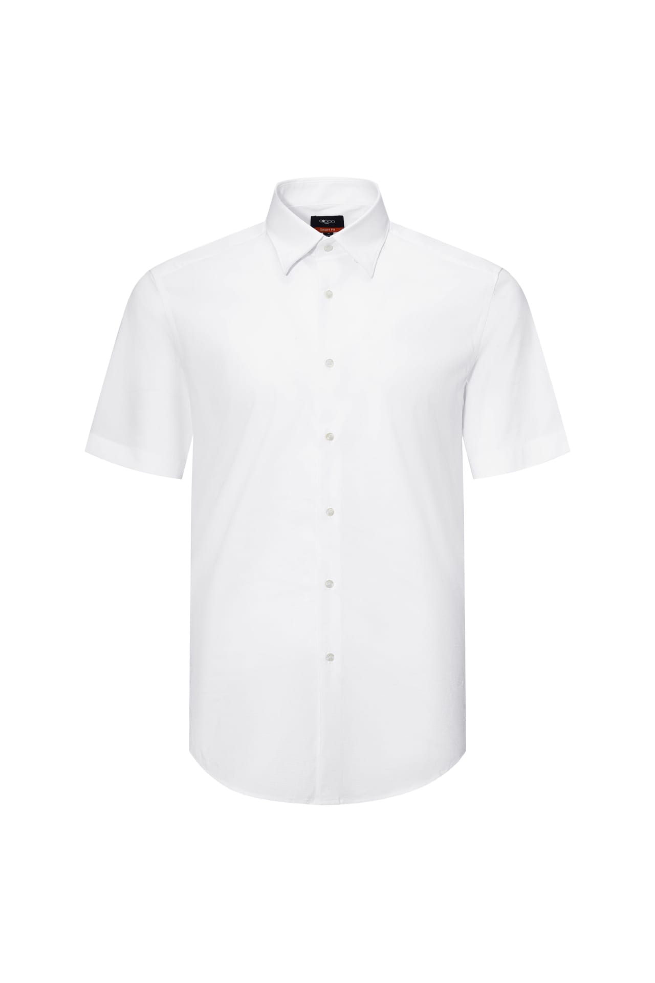 Non-Iron Easy Care Stretch Dot Textured Smart Fit Short Sleeve Shirt