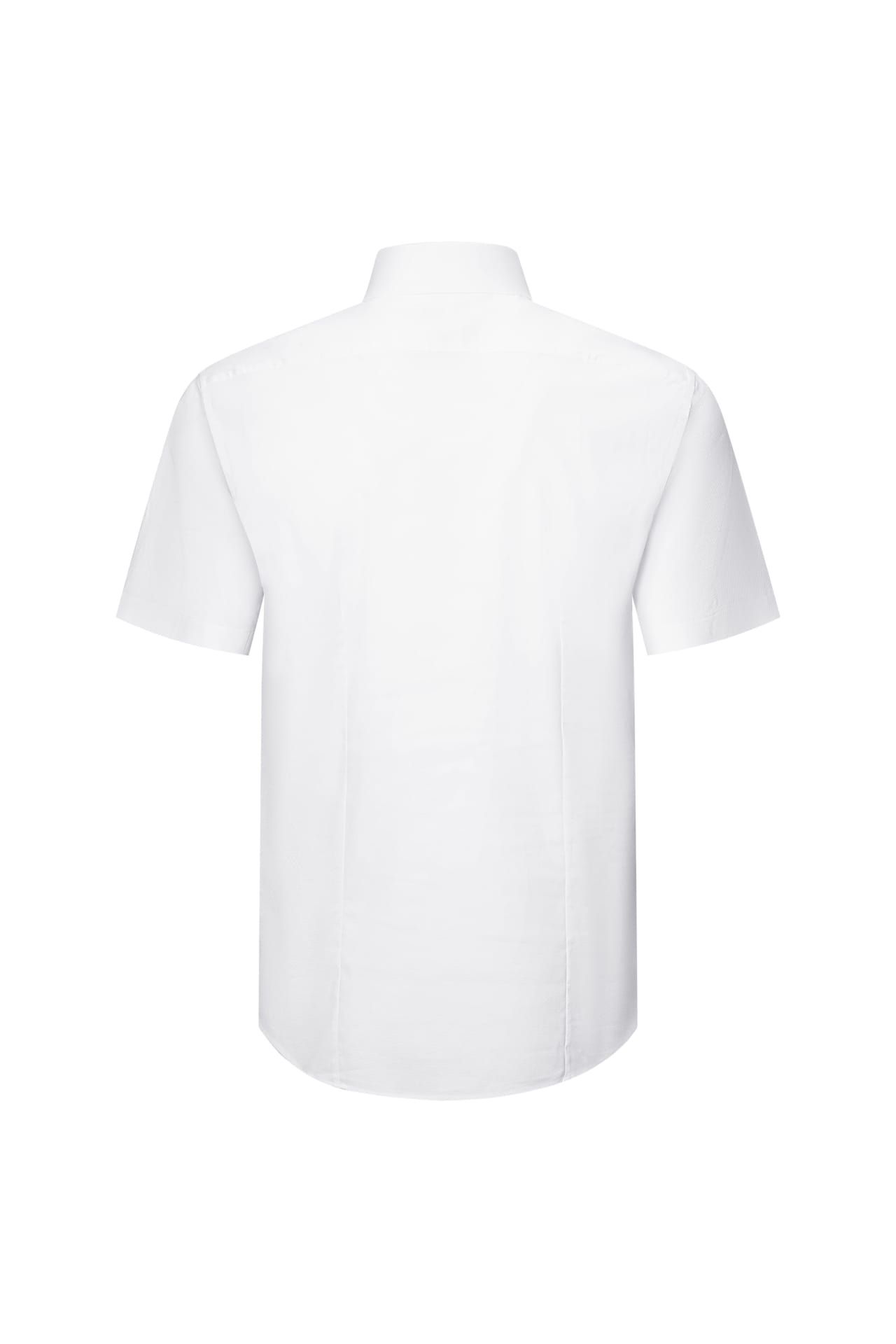 Non-Iron Easy Care Stretch Dot Textured Smart Fit Short Sleeve Shirt
