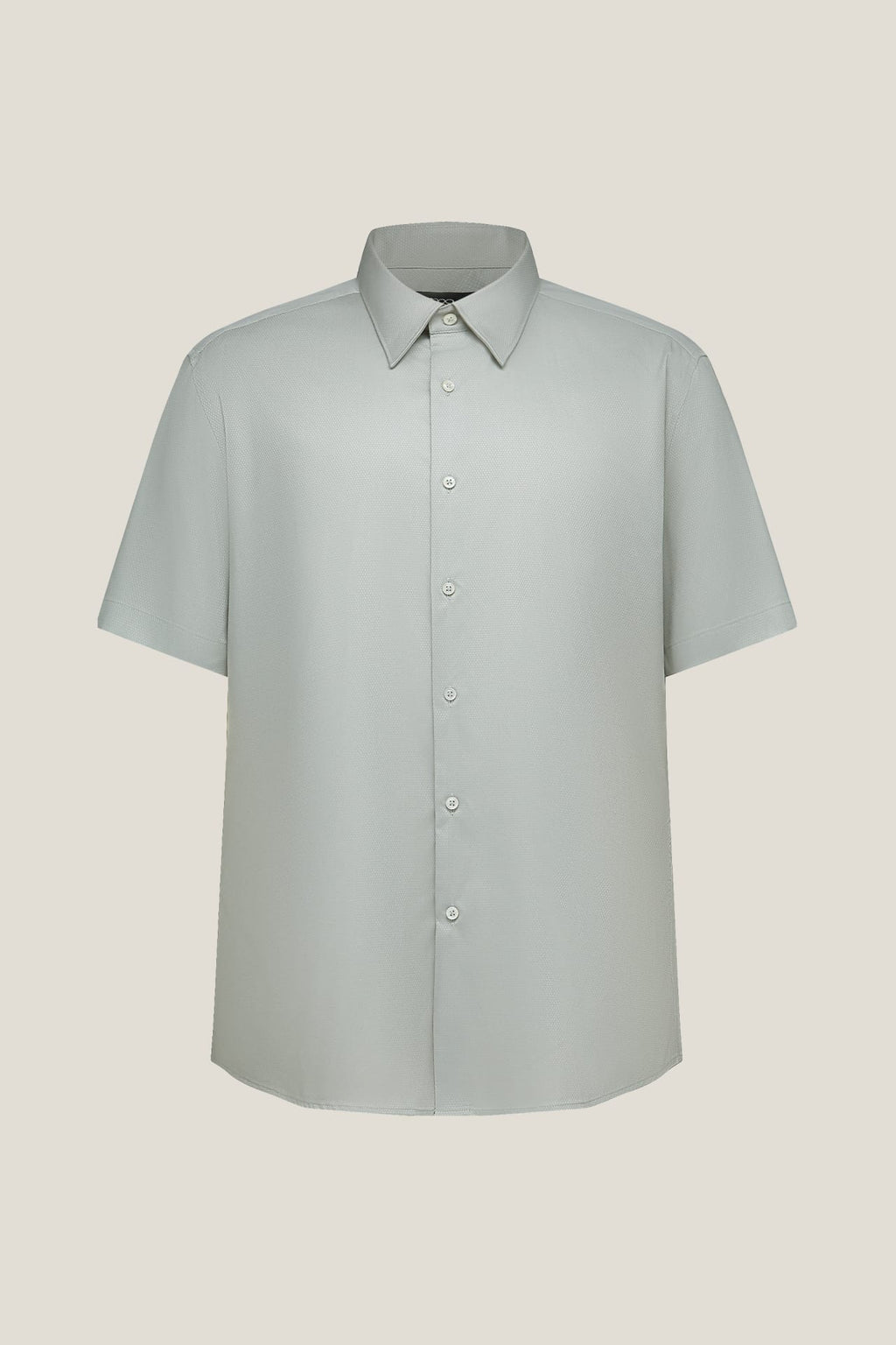 Non-Iron Easy Care Stretch Dot Textured Smart Fit Short Sleeve Shirt