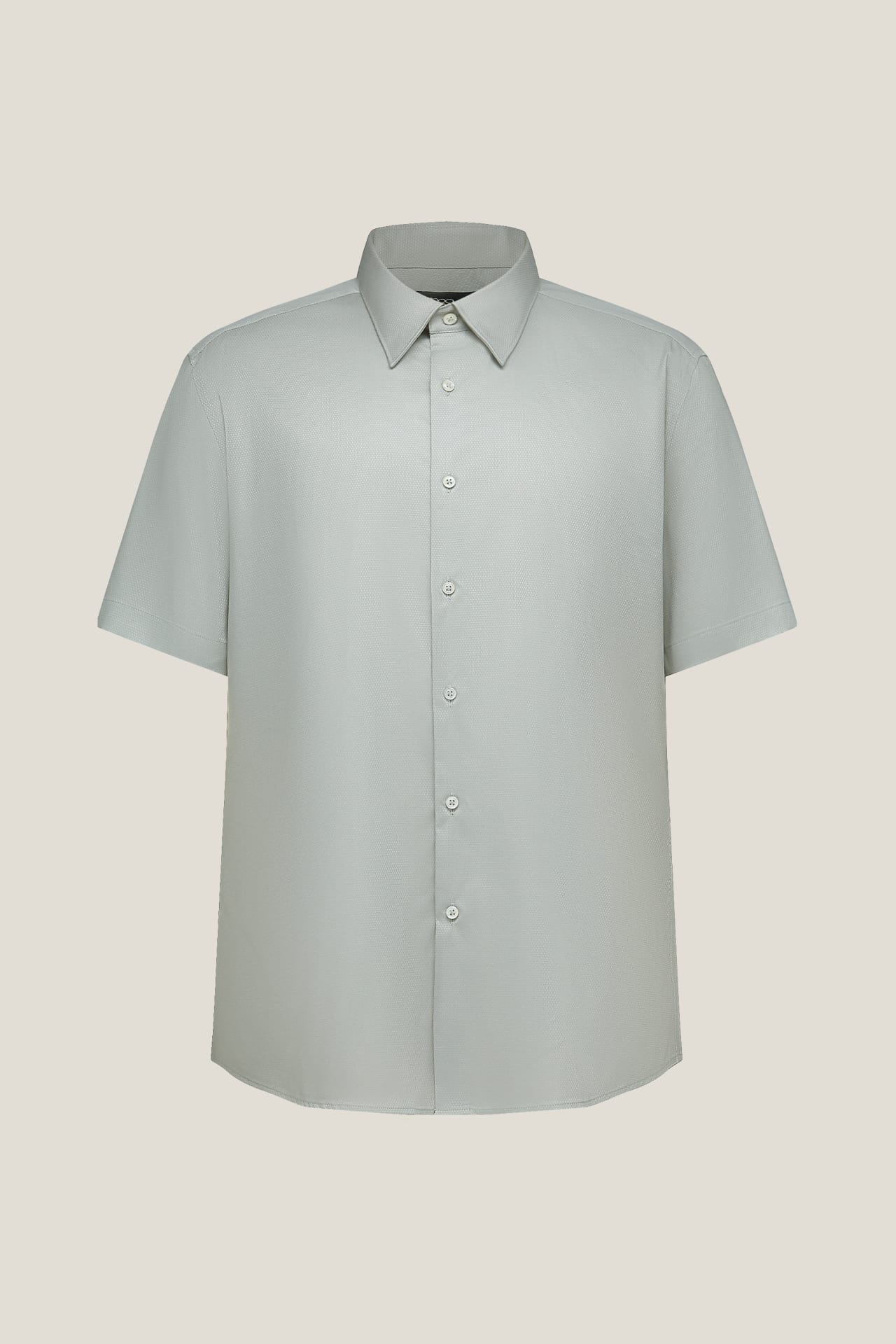 Non-Iron Easy Care Stretch Dot Textured Smart Fit Short Sleeve Shirt