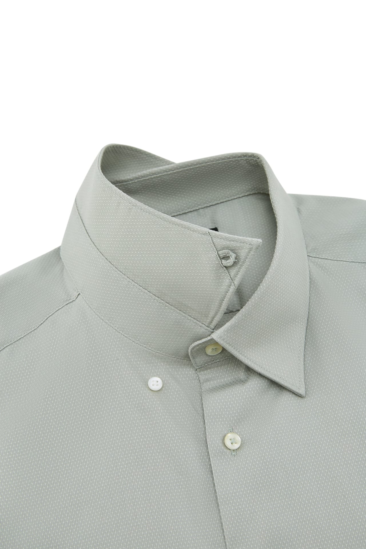 Non-Iron Easy Care Stretch Dot Textured Smart Fit Short Sleeve Shirt
