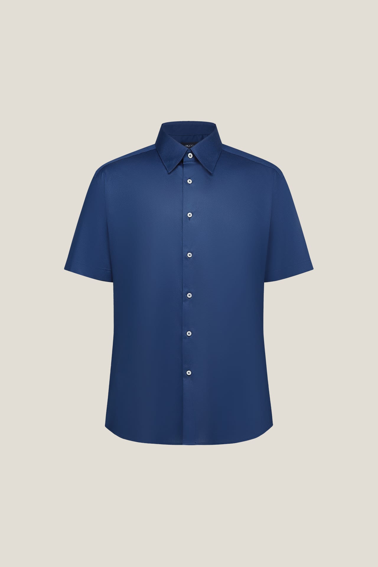 Non-Iron Easy Care Stretch Dot Textured Smart Fit Short Sleeve Shirt