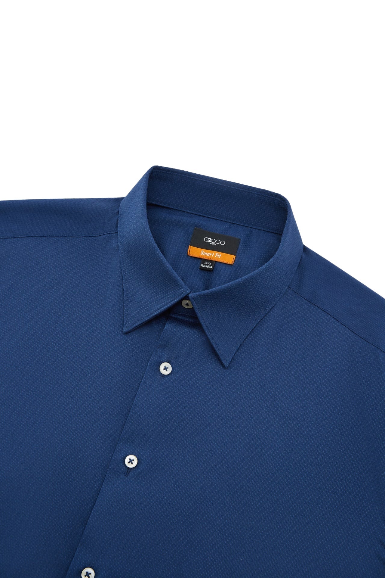 Non-Iron Easy Care Stretch Dot Textured Smart Fit Short Sleeve Shirt