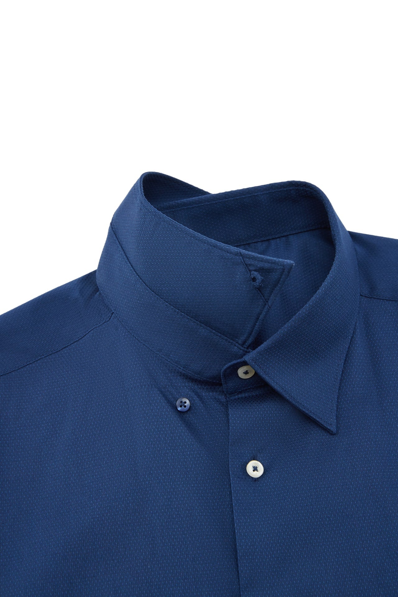 Non-Iron Easy Care Stretch Dot Textured Smart Fit Short Sleeve Shirt