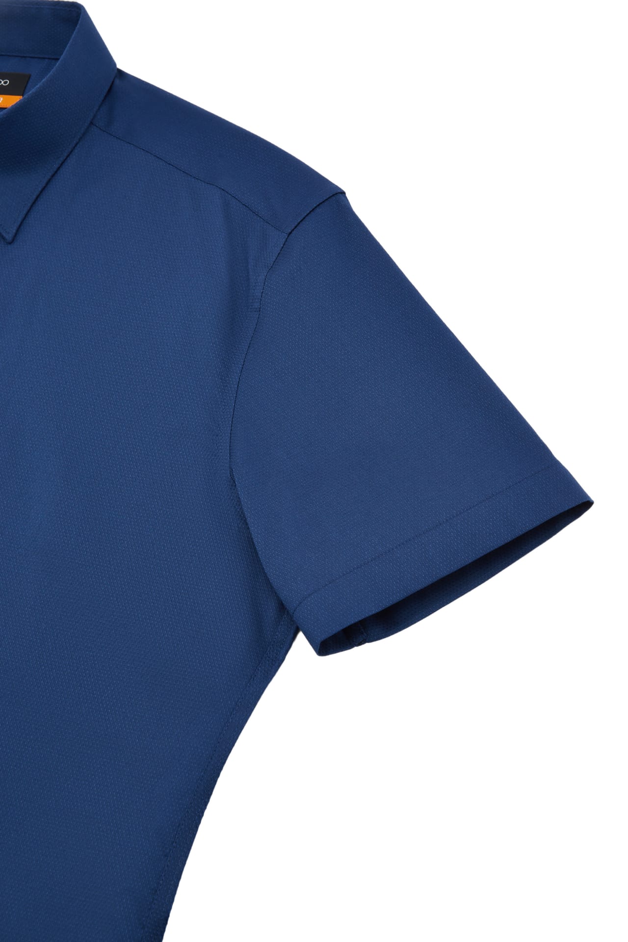 Non-Iron Easy Care Stretch Dot Textured Smart Fit Short Sleeve Shirt