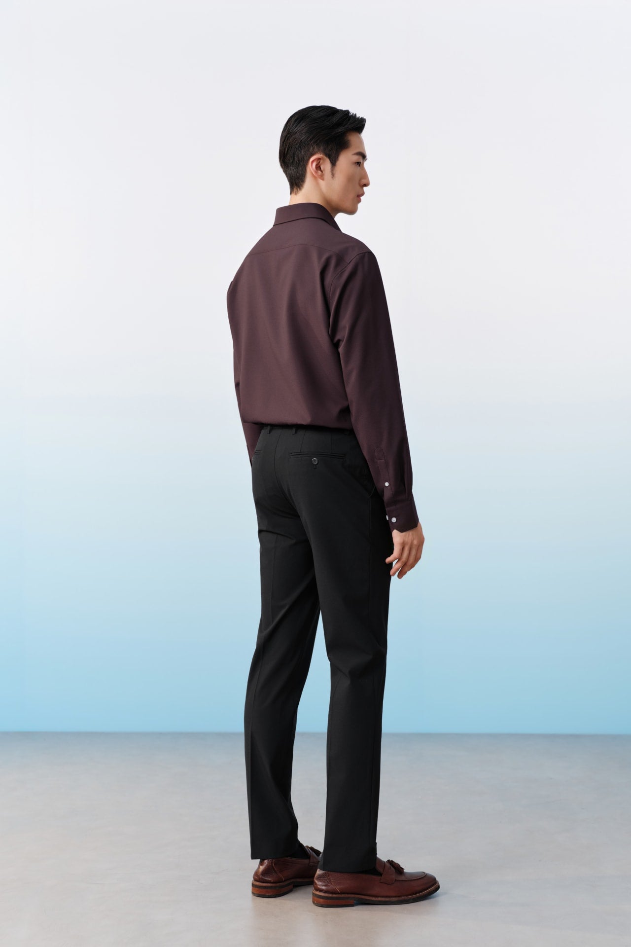 Non-Iron Dry Texture Twill Smart Fit Long Sleeve Shirt