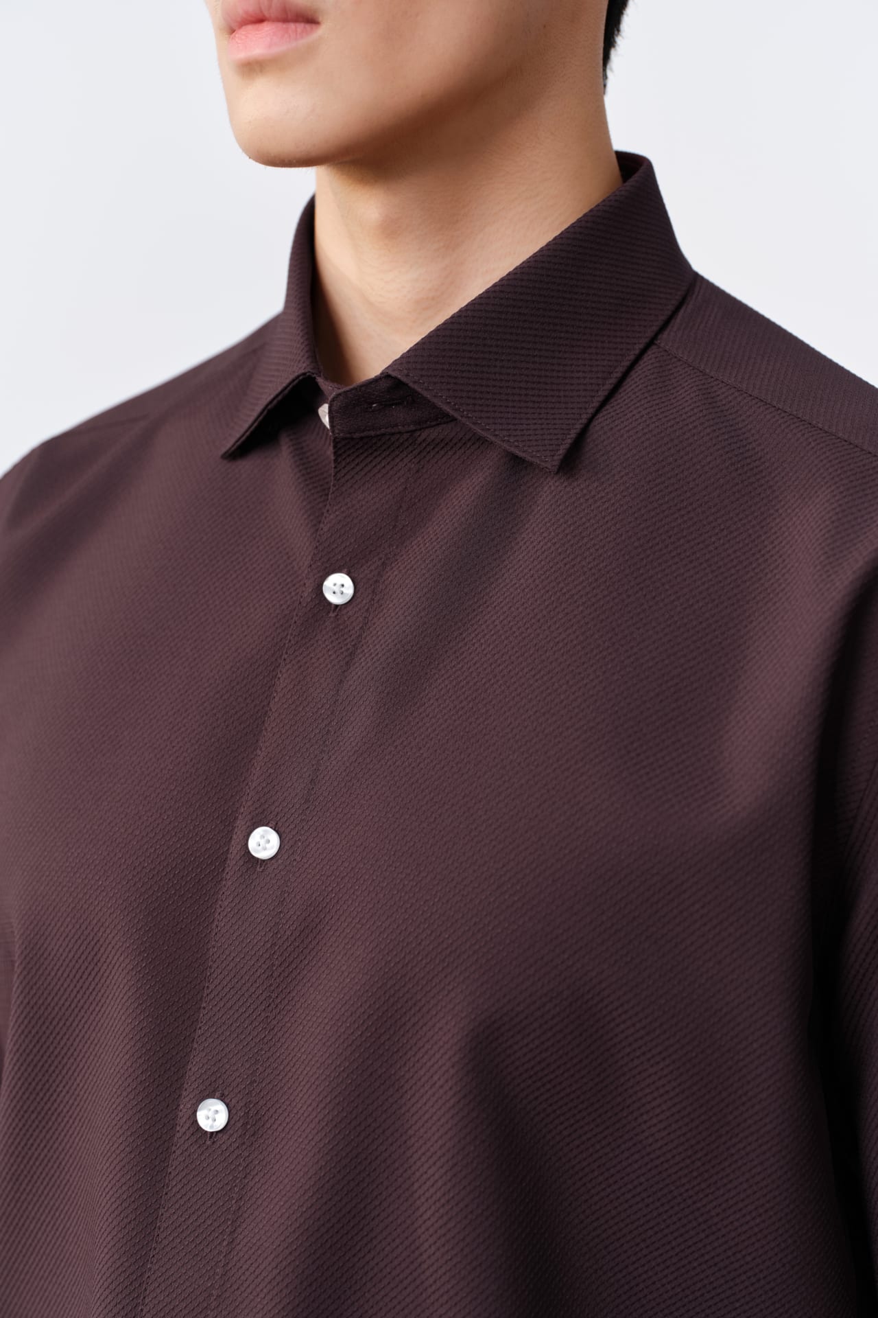 Non-Iron Dry Texture Twill Smart Fit Long Sleeve Shirt