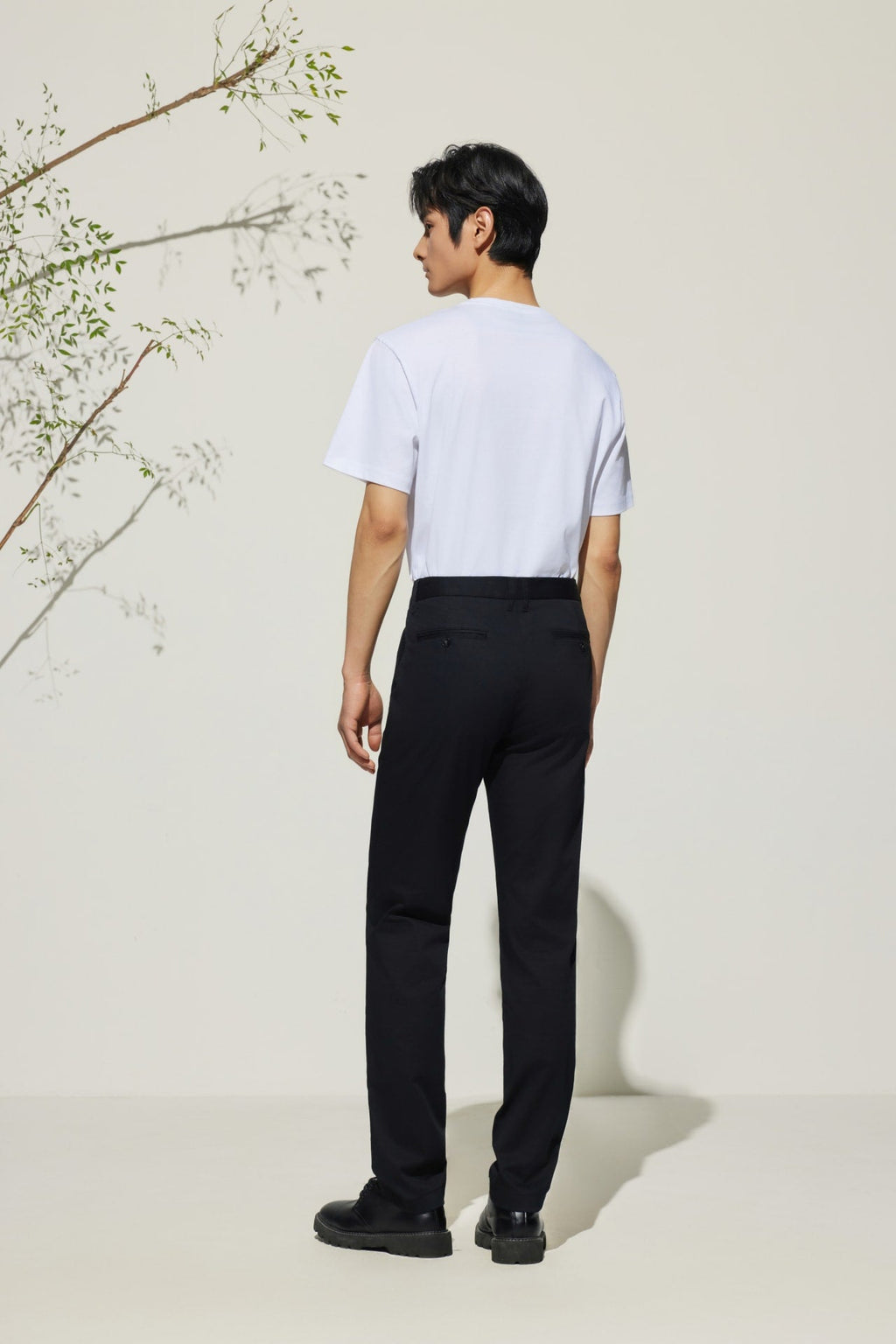 Cotton Blend Extra Slim Fit Twill Casual Pants
