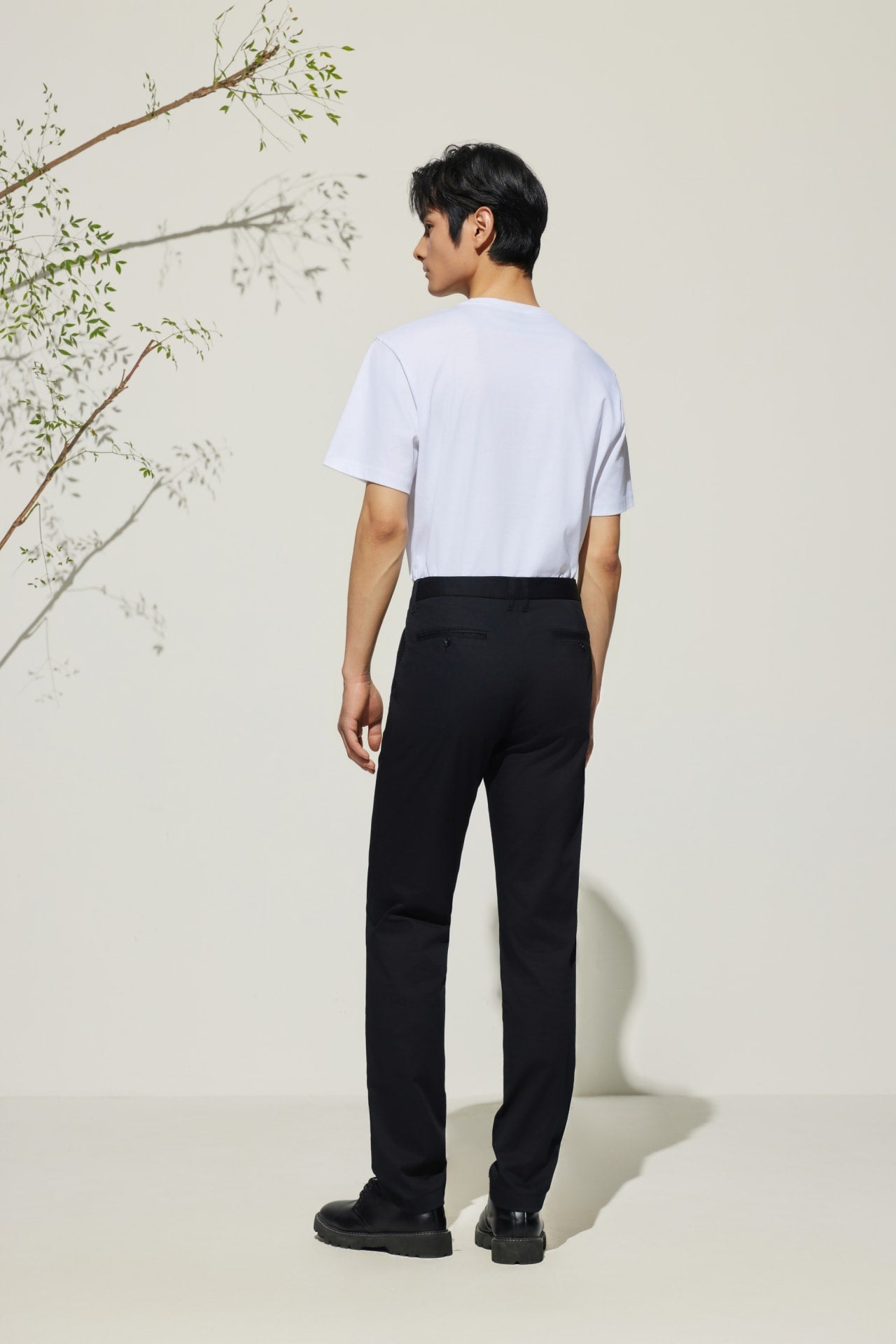 Cotton Blend Extra Slim Fit Twill Casual Pants