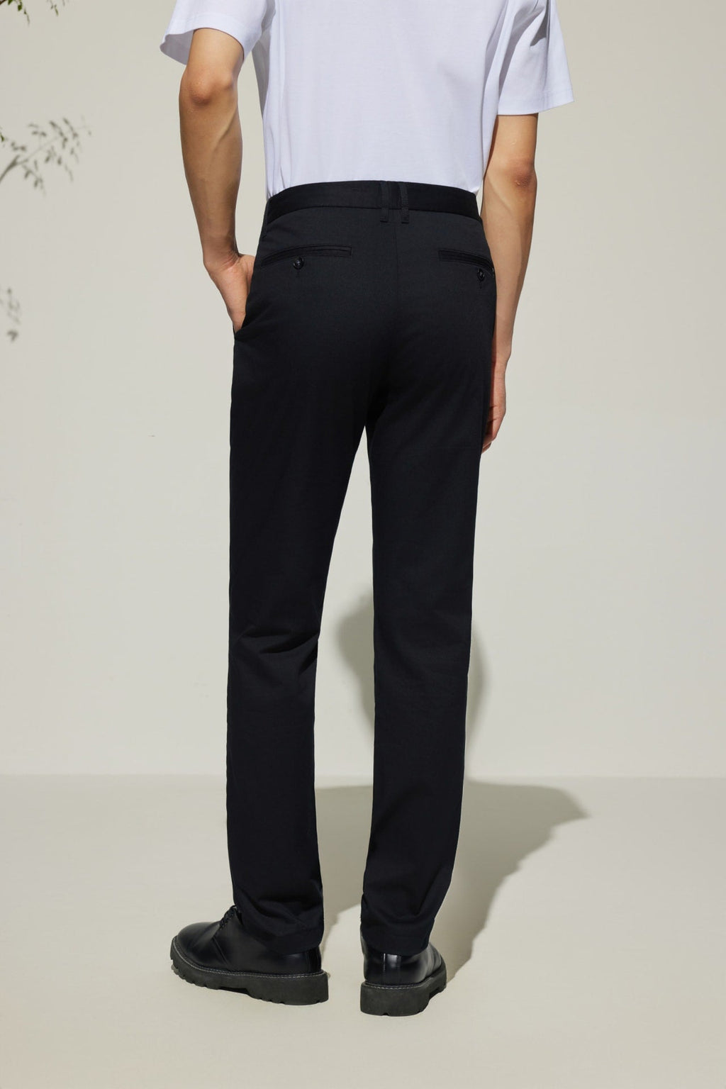 Cotton Blend Extra Slim Fit Twill Casual Pants