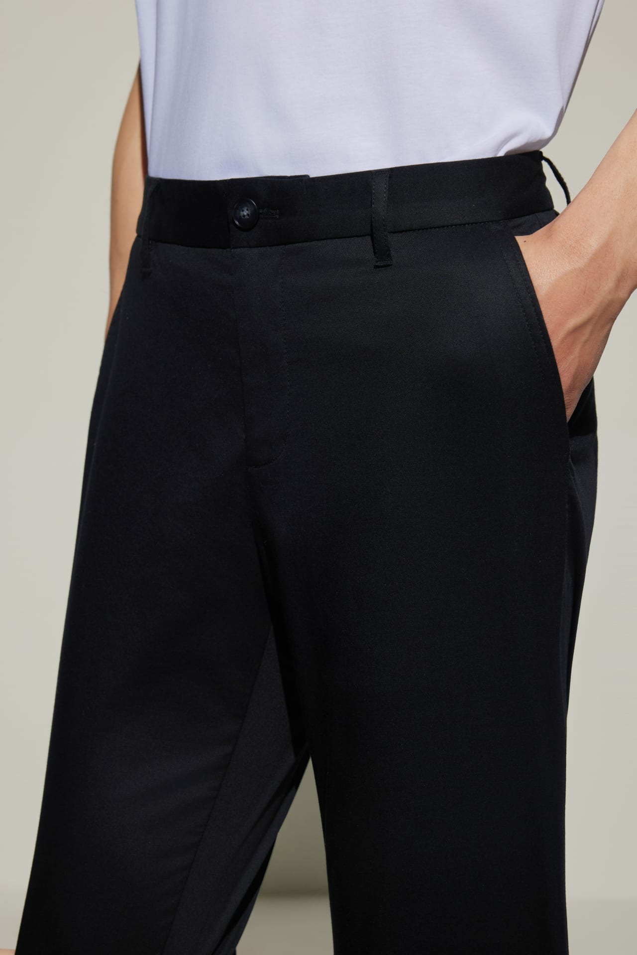 Cotton Blend Extra Slim Fit Twill Casual Pants