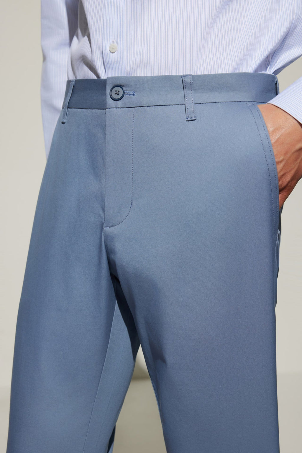 Cotton Blend Extra Slim Fit Twill Casual Pants