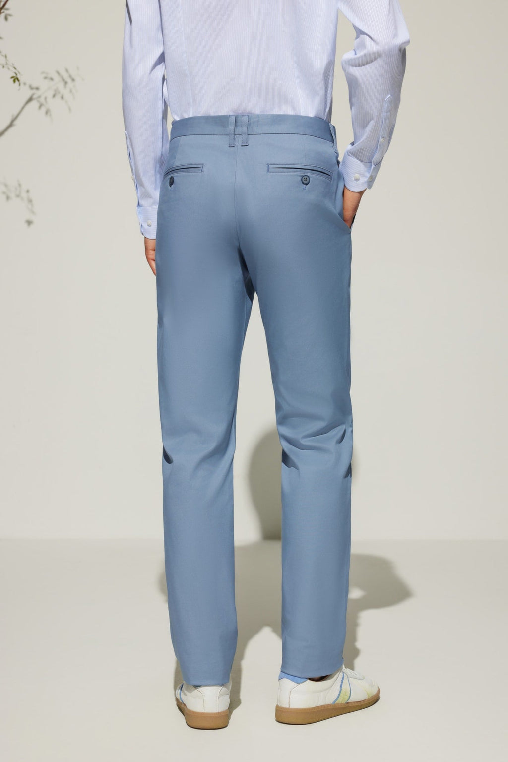 Cotton Blend Extra Slim Fit Twill Casual Pants