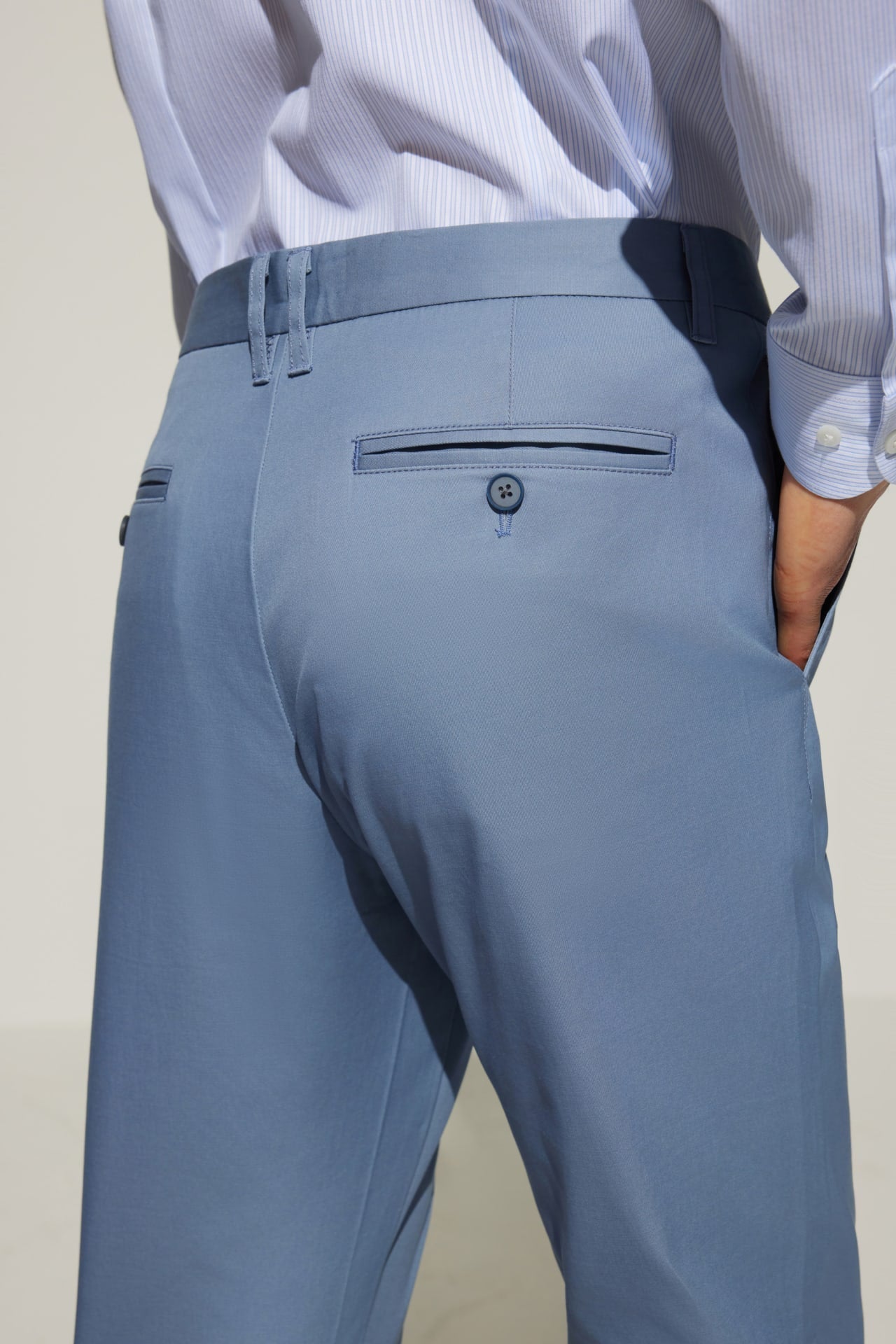 Cotton Blend Extra Slim Fit Twill Casual Pants