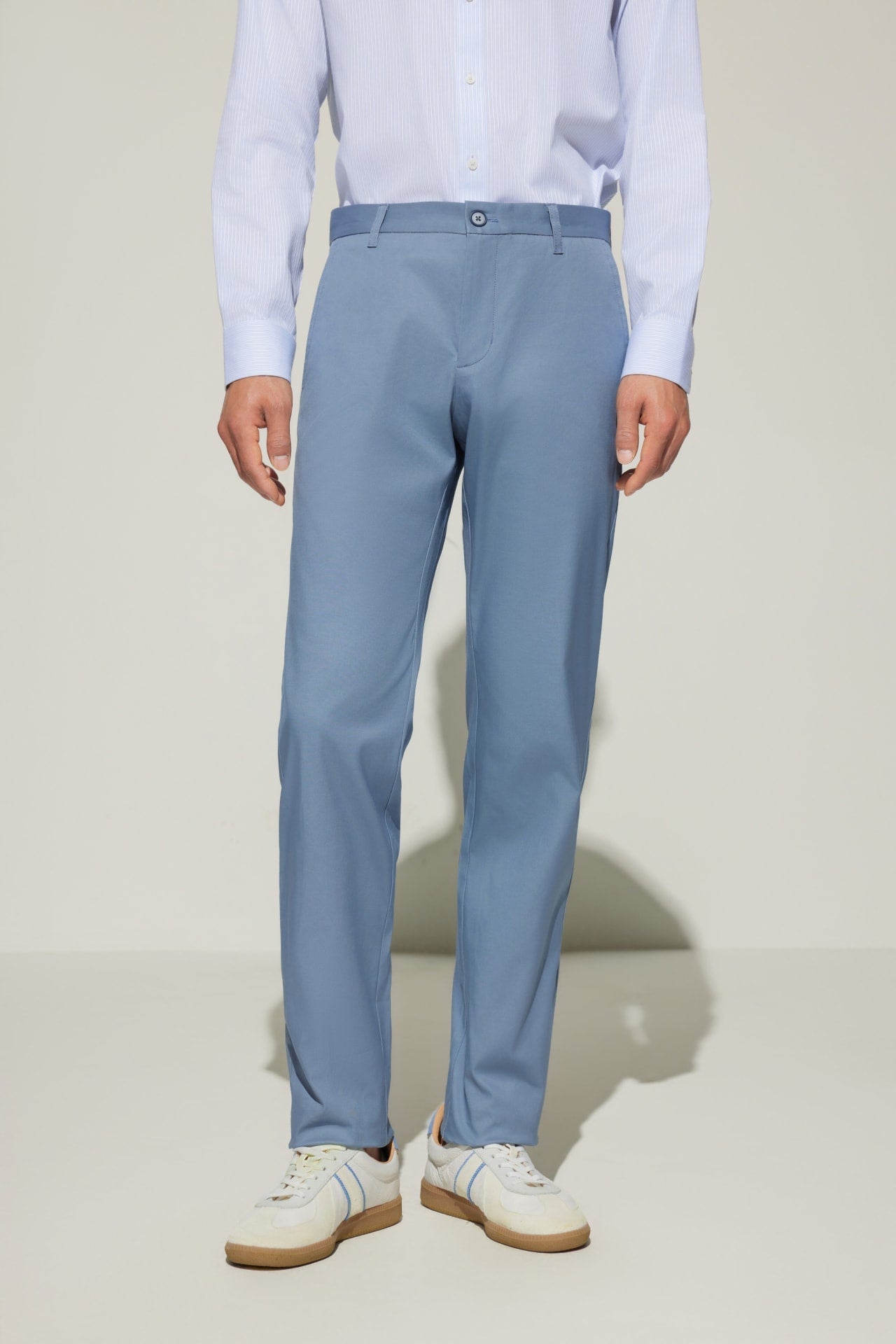 Cotton Blend Extra Slim Fit Twill Casual Pants