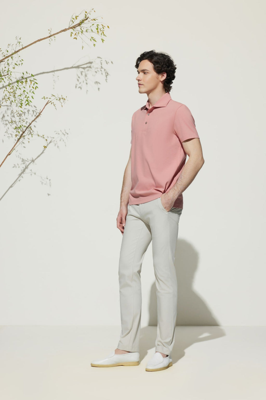 Multi-Way Stretch  Extra Slim Fit Twill Casual Pants