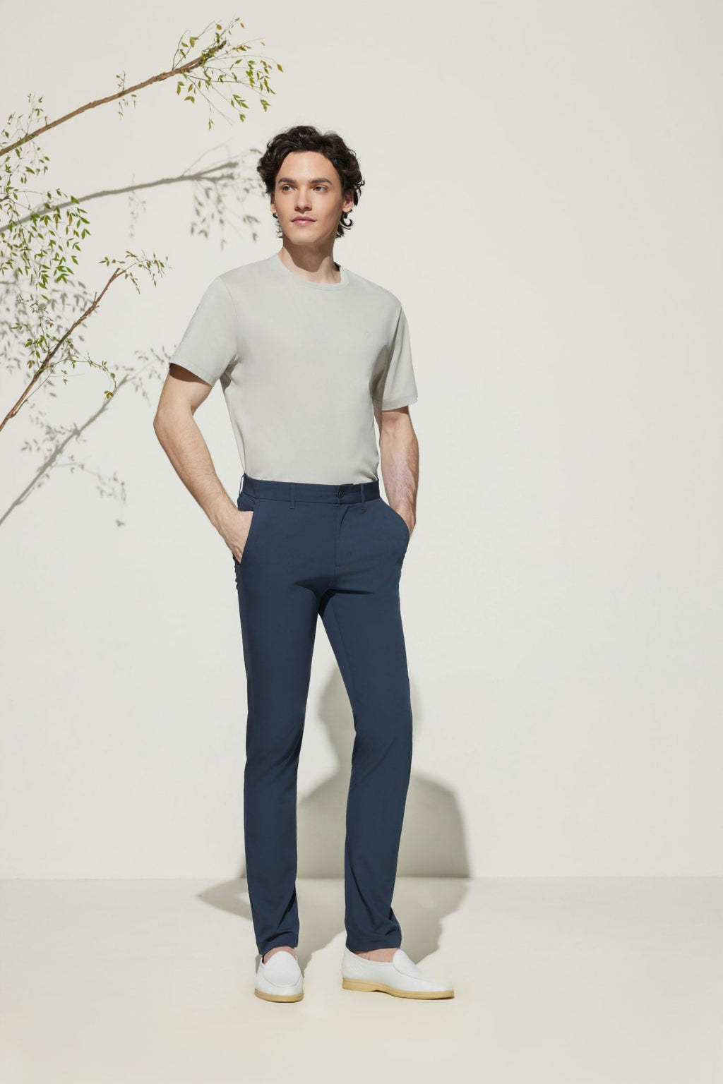 Multi-Way Stretch  Extra Slim Fit Twill Casual Pants
