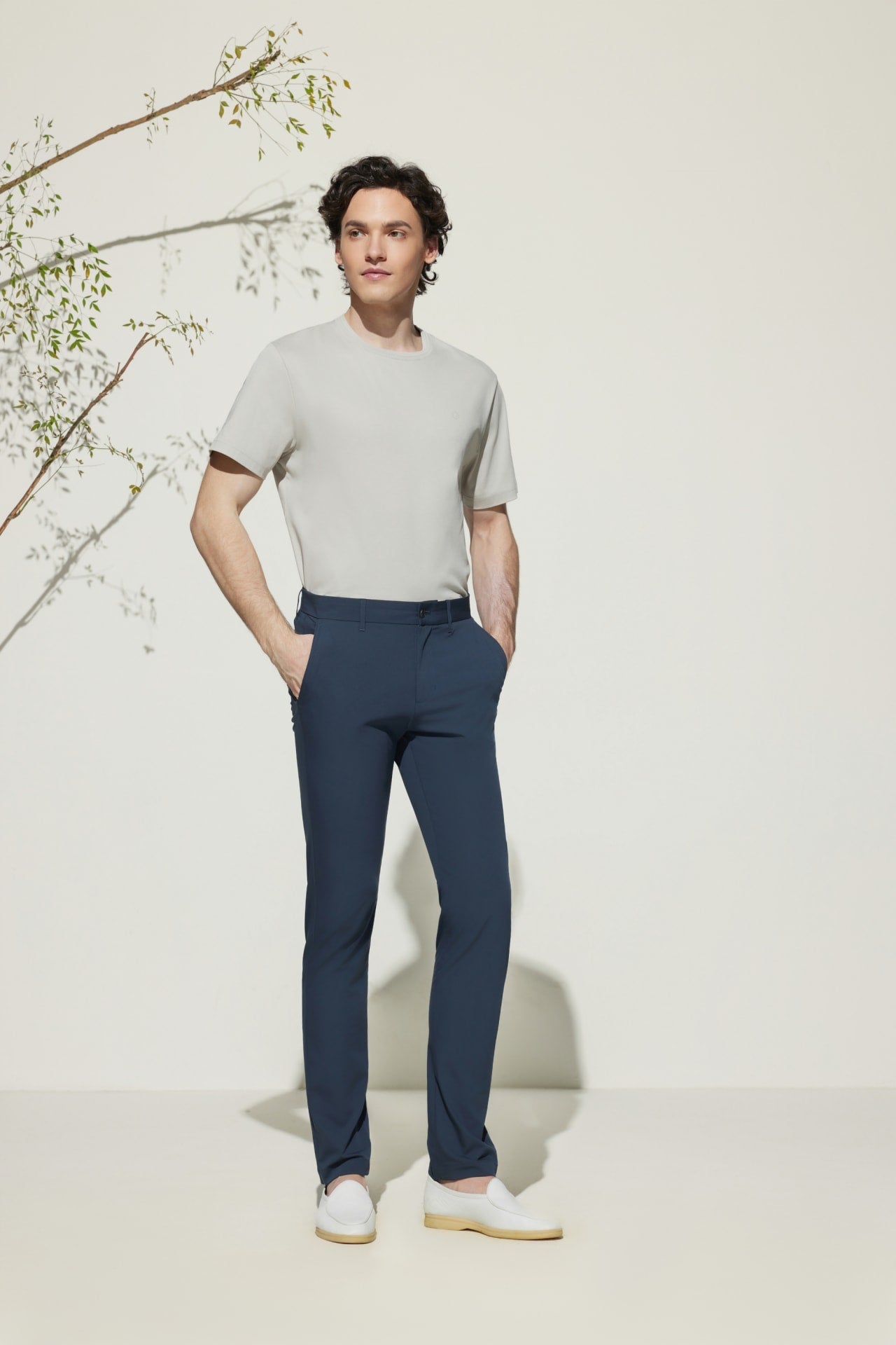 Multi-Way Stretch  Extra Slim Fit Twill Casual Pants