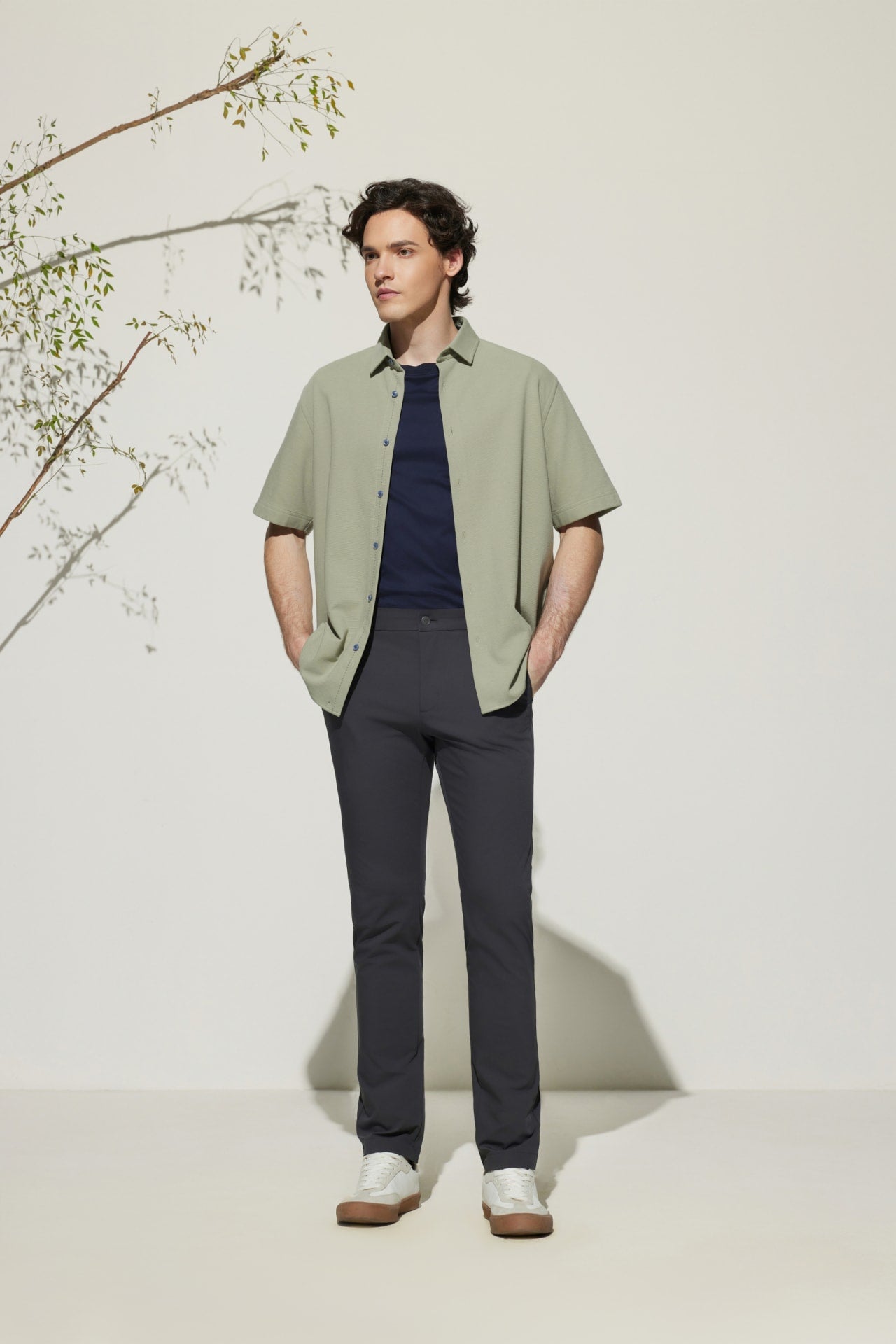 Multi-Way Stretch  Extra Slim Fit Twill Casual Pants