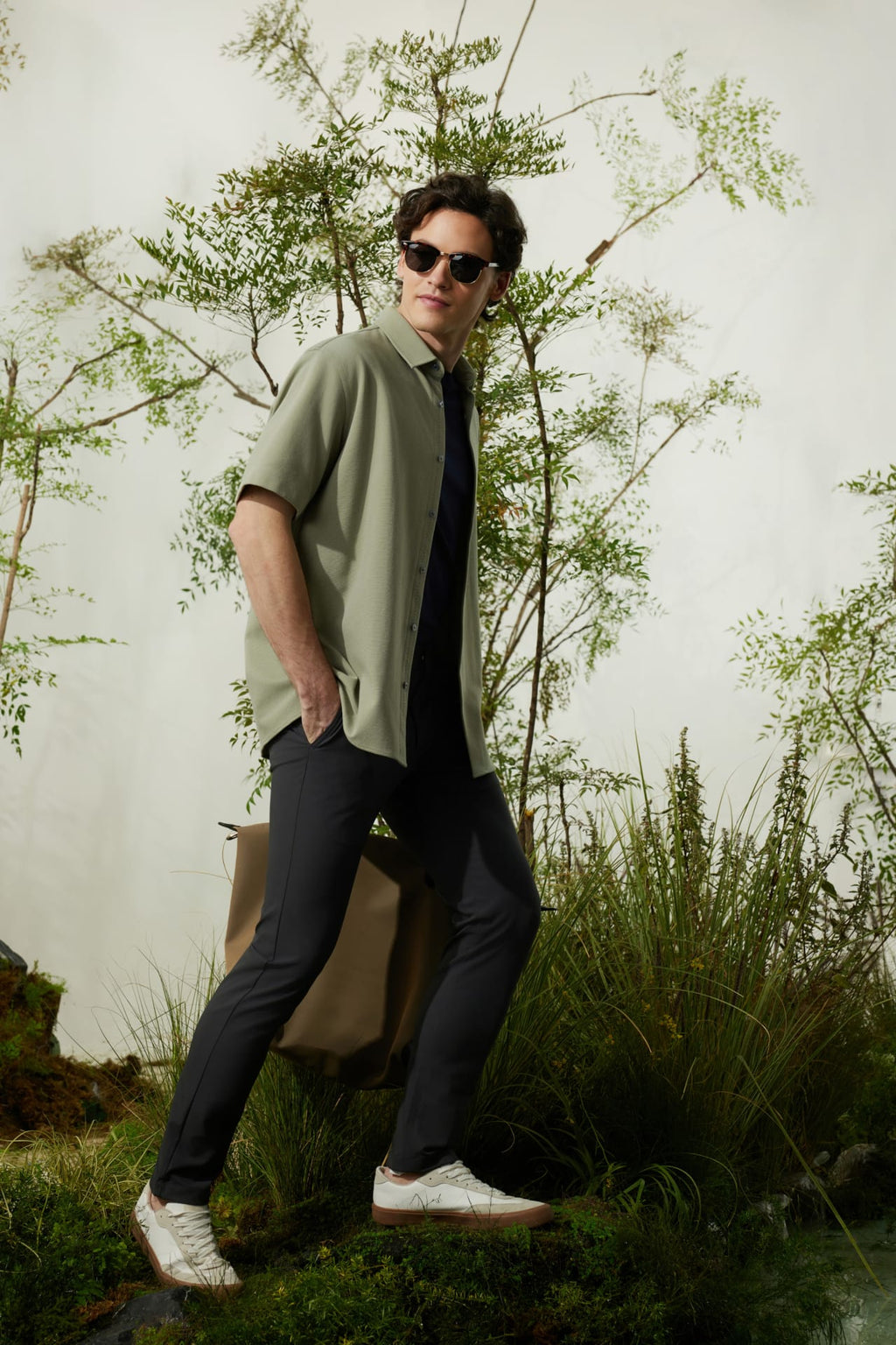 Multi-Way Stretch  Extra Slim Fit Twill Casual Pants