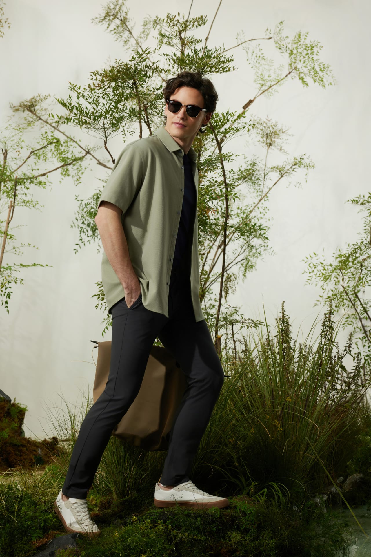 Multi-Way Stretch  Extra Slim Fit Twill Casual Pants