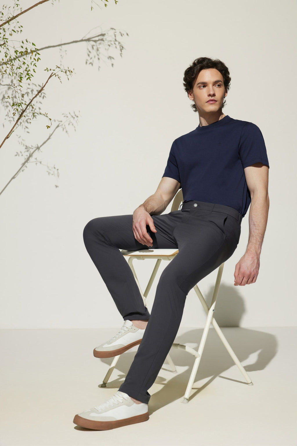 Multi-Way Stretch  Extra Slim Fit Twill Casual Pants