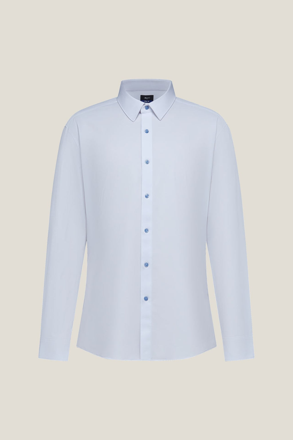 Non-Iron Dry Multi-Way Stretch Poplin Slim Fit Long Sleeve Shirt
