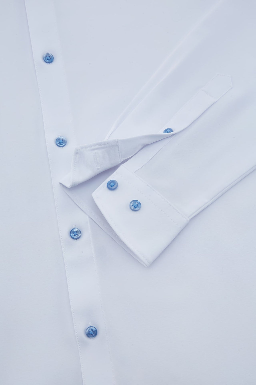 Non-Iron Dry Multi-Way Stretch Poplin Slim Fit Long Sleeve Shirt