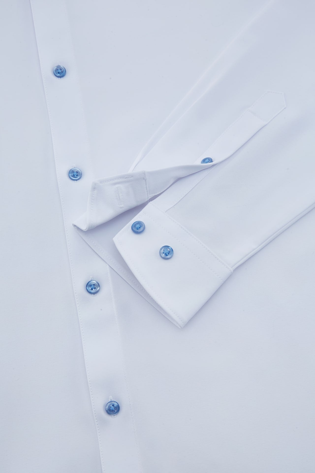 Non-Iron Dry Multi-Way Stretch Poplin Slim Fit Long Sleeve Shirt