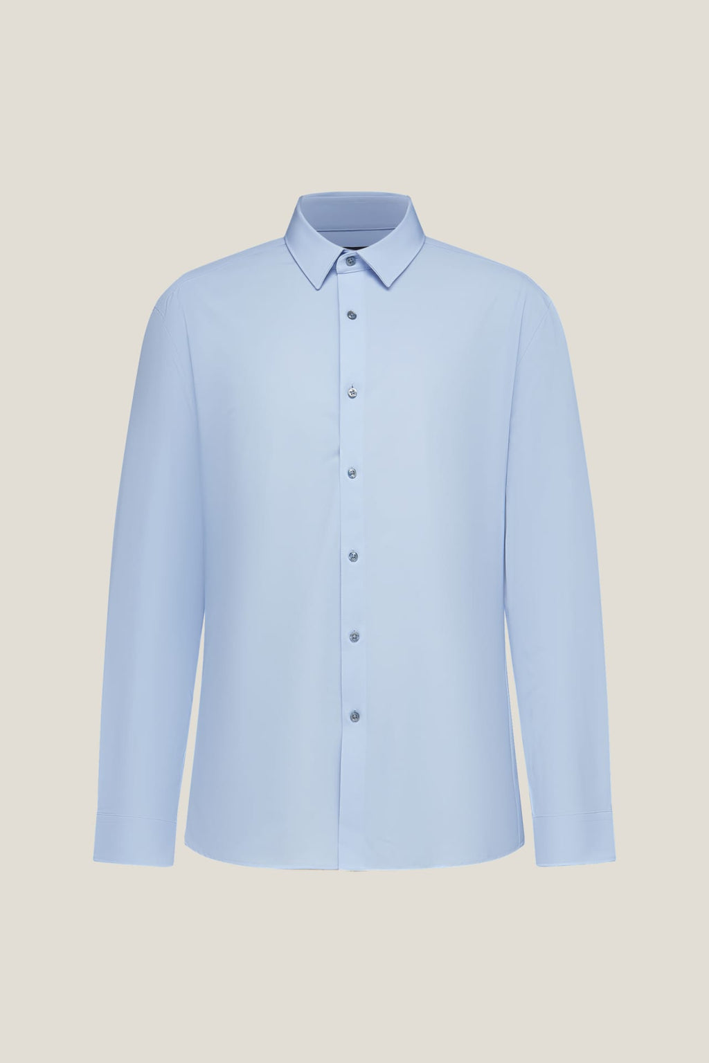 Non-Iron Dry Multi-Way Stretch Poplin Slim Fit Long Sleeve Shirt