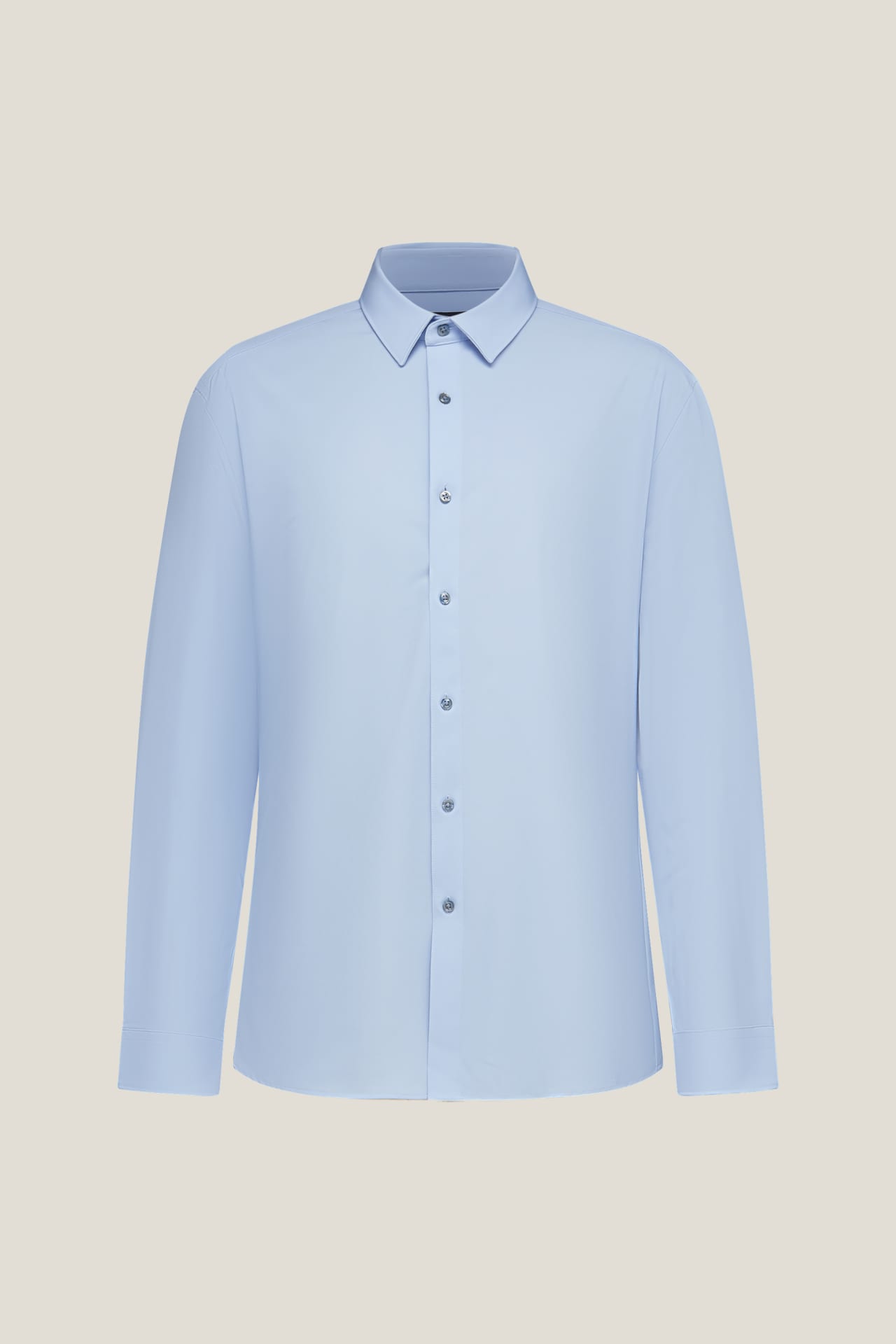 Non-Iron Dry Multi-Way Stretch Poplin Slim Fit Long Sleeve Shirt