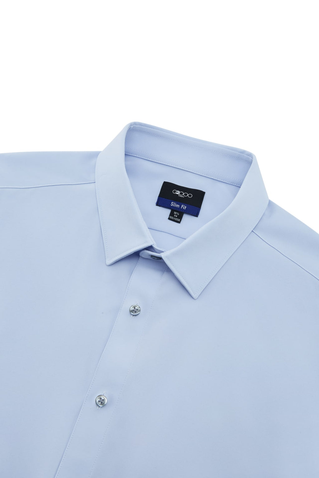 Non-Iron Dry Multi-Way Stretch Poplin Slim Fit Long Sleeve Shirt