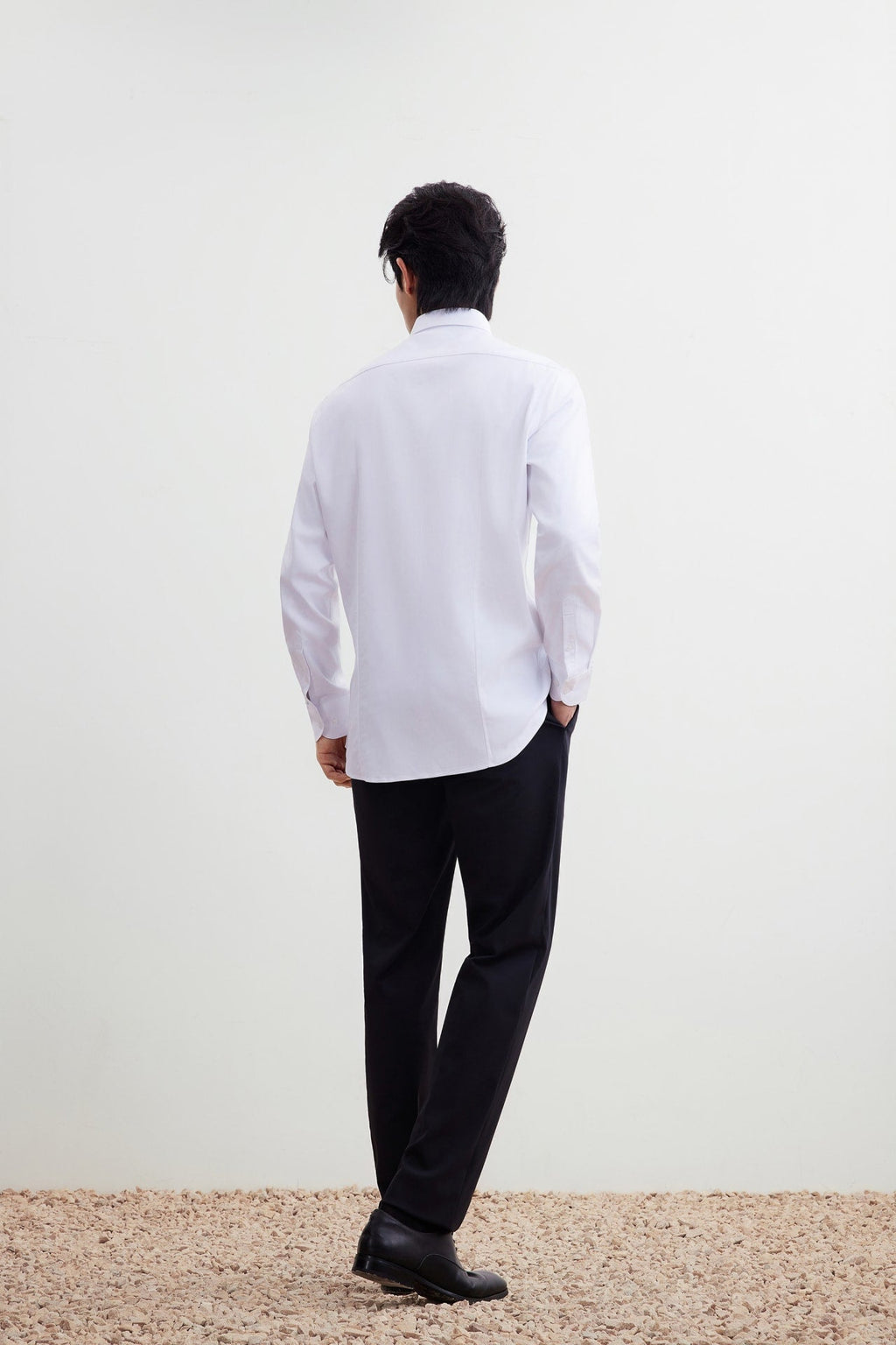 Easy Care Opaque Anti UV Fine Twill Smart Fit Long Sleeve Shirt