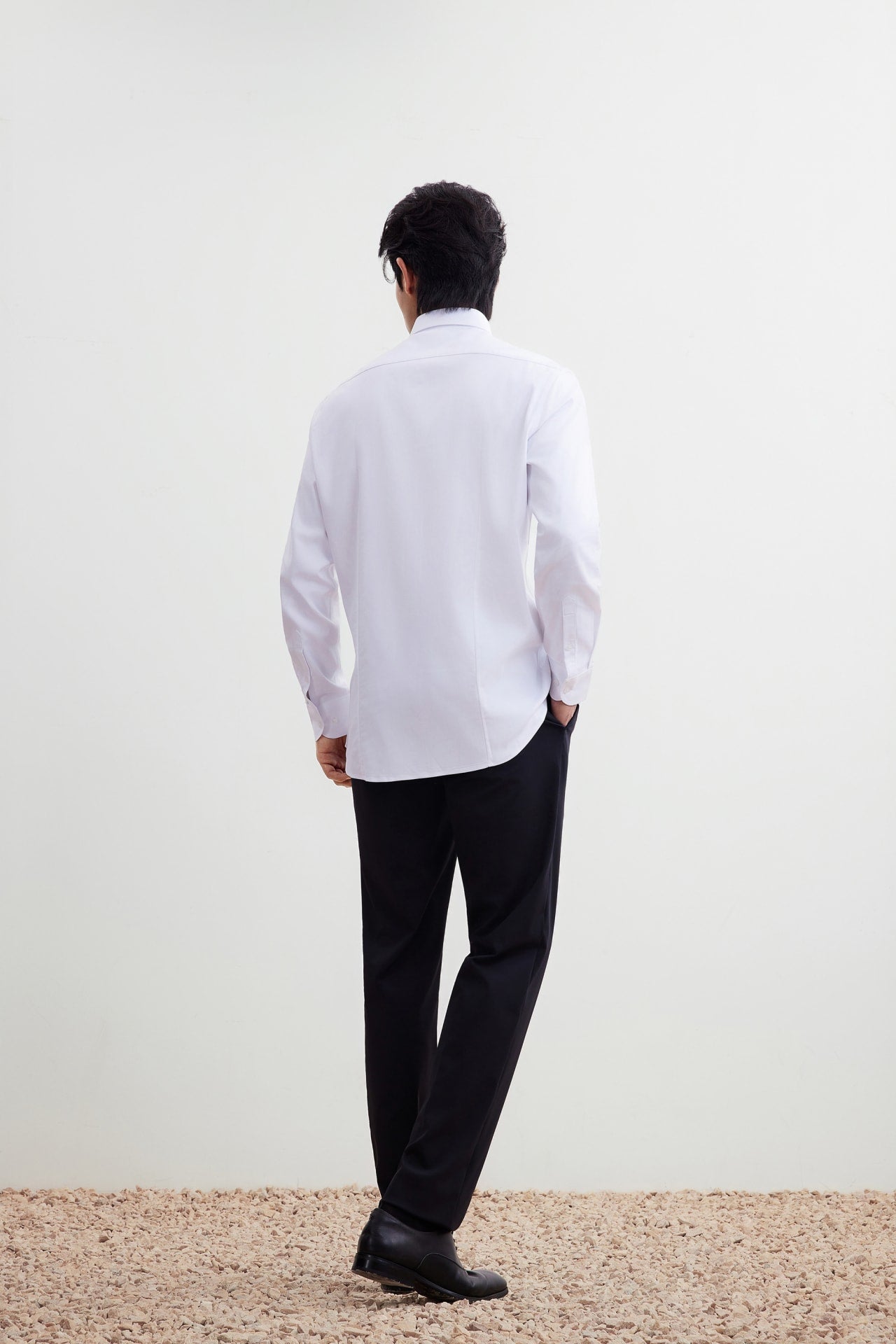 Easy Care Opaque Anti UV Fine Twill Smart Fit Long Sleeve Shirt