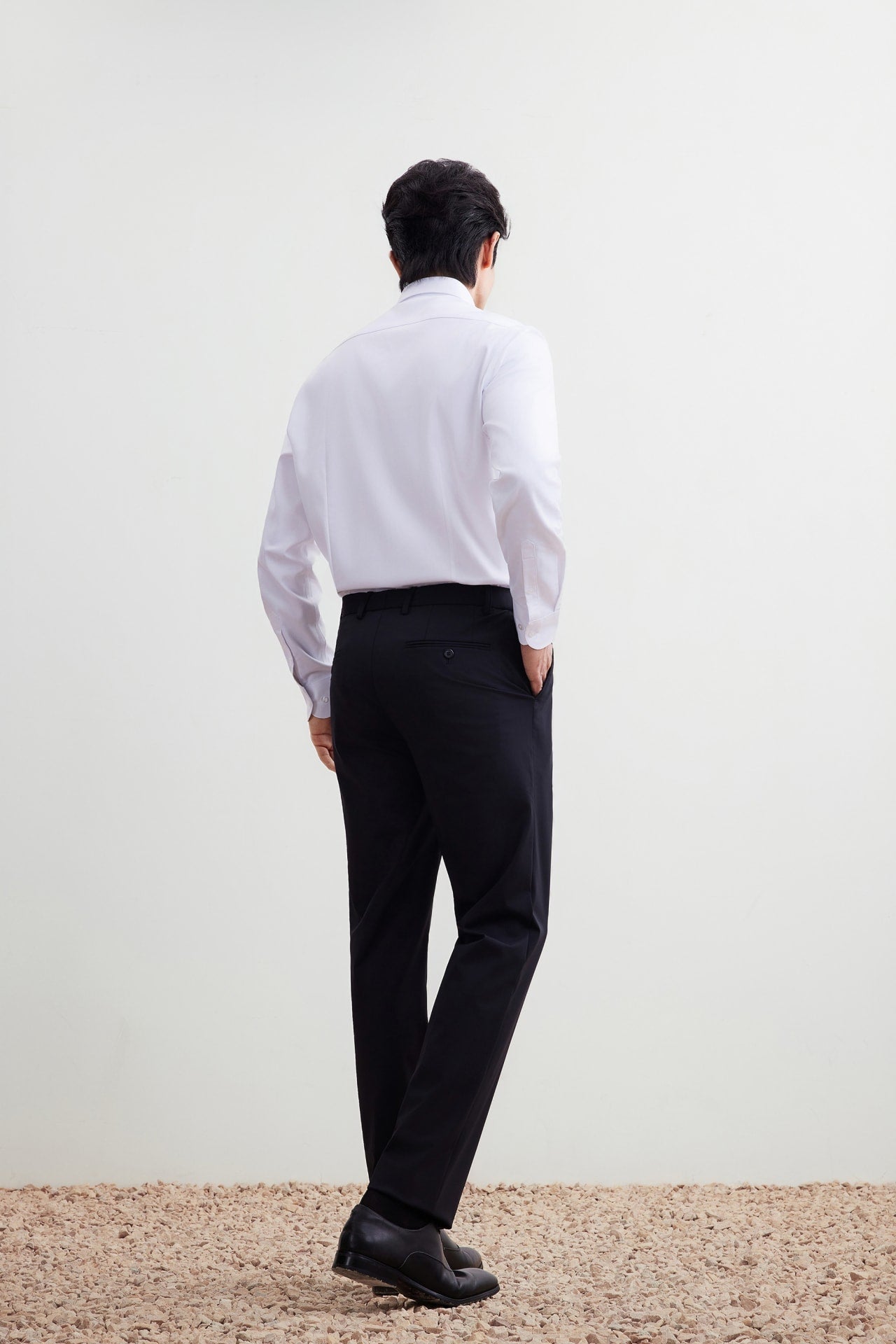 Easy Care Opaque Anti UV Fine Twill Smart Fit Long Sleeve Shirt