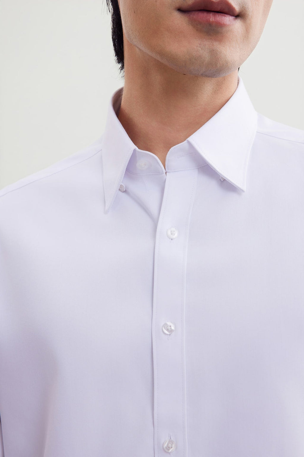 Easy Care Opaque Anti UV Fine Twill Smart Fit Long Sleeve Shirt