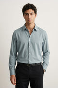 Easy Care Opaque Anti UV Fine Twill Smart Fit Long Sleeve Shirt