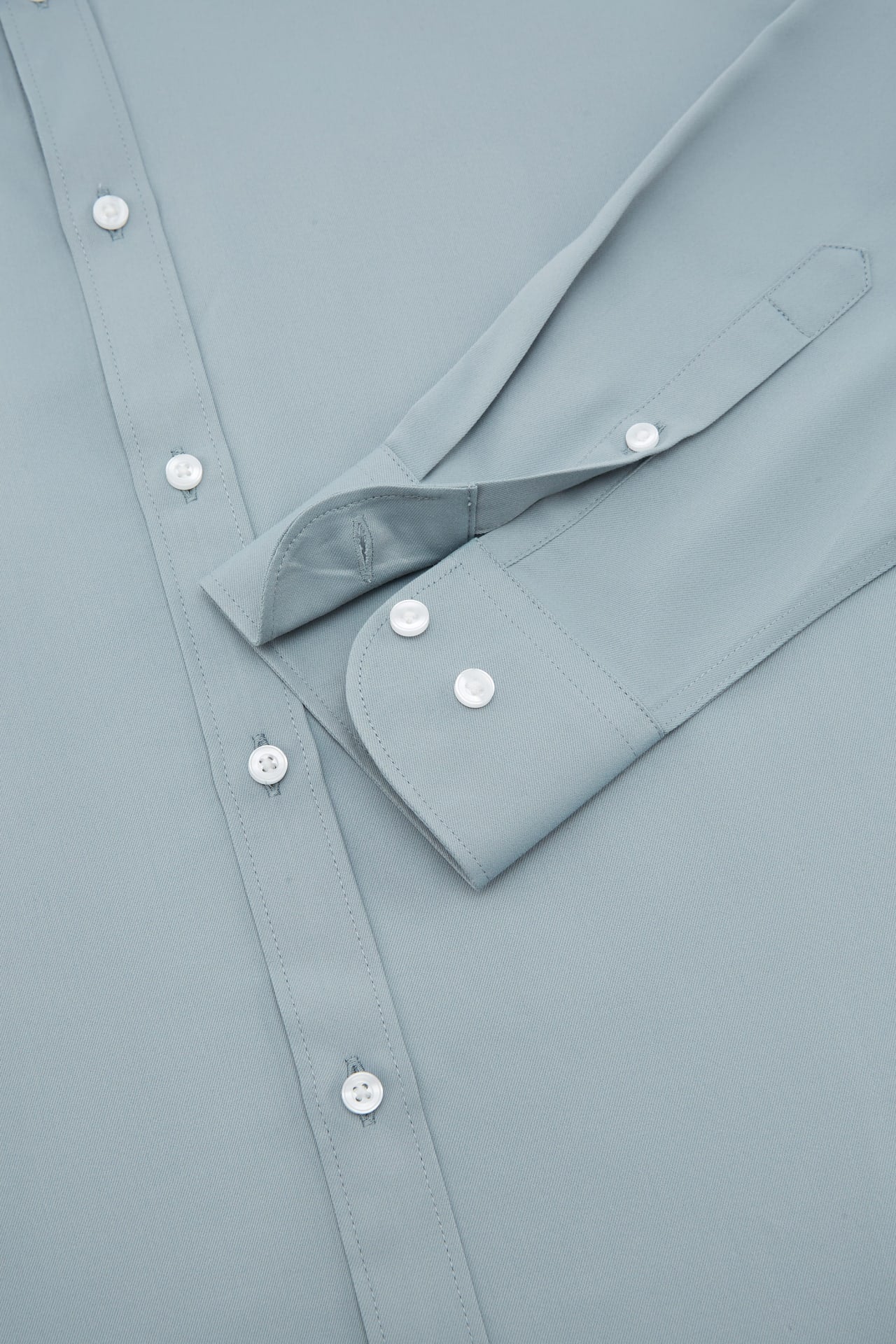 Easy Care Opaque Anti UV Fine Twill Smart Fit Long Sleeve Shirt