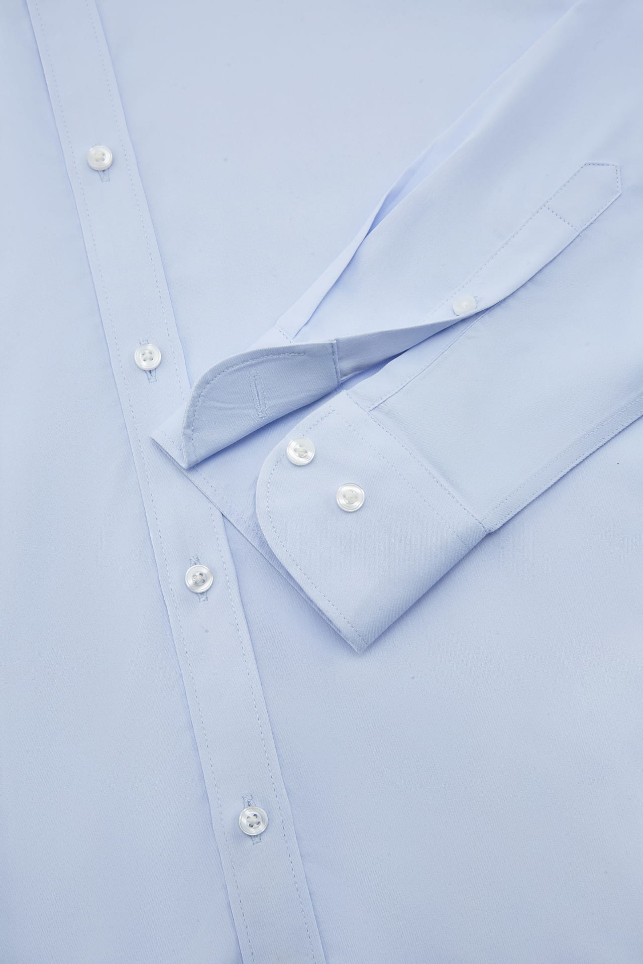 Easy Care Opaque Anti UV Fine Twill Smart Fit Long Sleeve Shirt