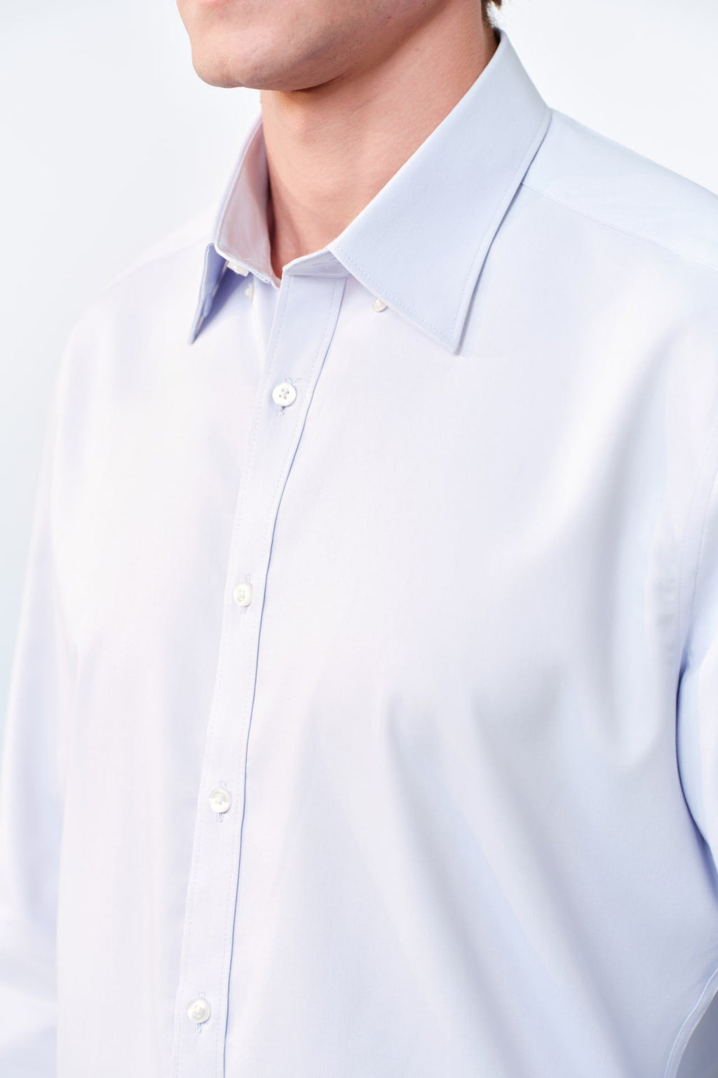 Easy Care Opaque Anti UV Fine Twill Smart Fit Long Sleeve Shirt