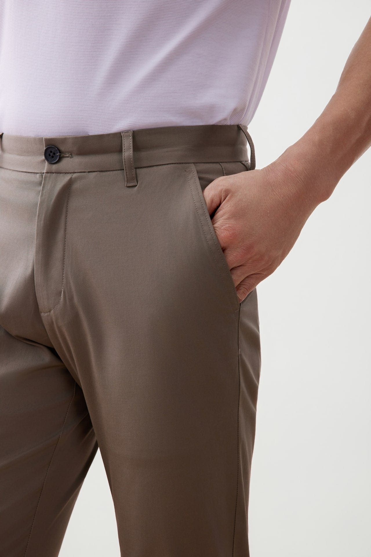 Cotton Blend Extra Slim Fit Twill Casual Pants