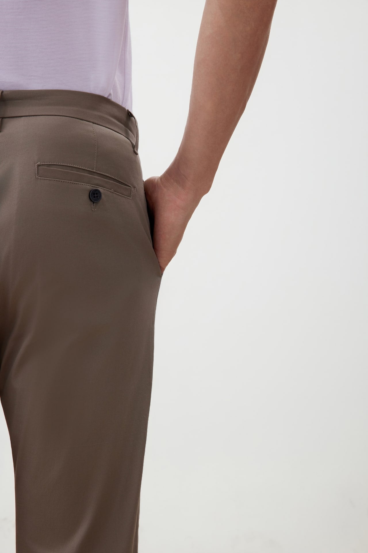 Cotton Blend Extra Slim Fit Twill Casual Pants