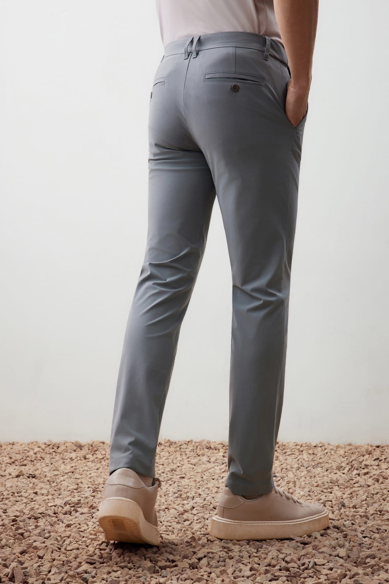 Effortless Motion Multi-Way Stretch Poly Knit Ottoman Slim Tapered Fit Casual Pants
