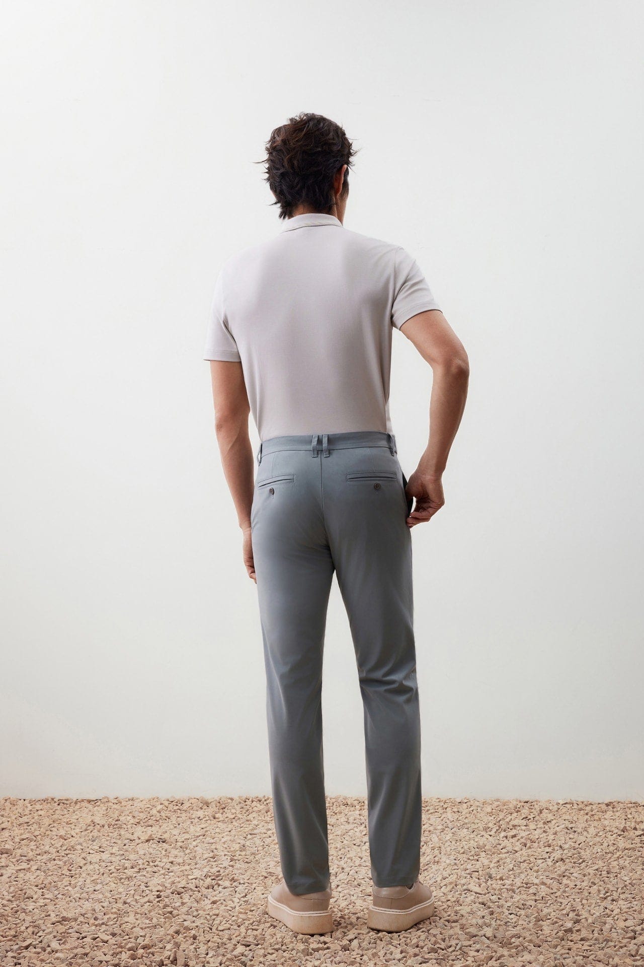 Effortless Motion Multi-Way Stretch Poly Knit Ottoman Slim Tapered Fit Casual Pants