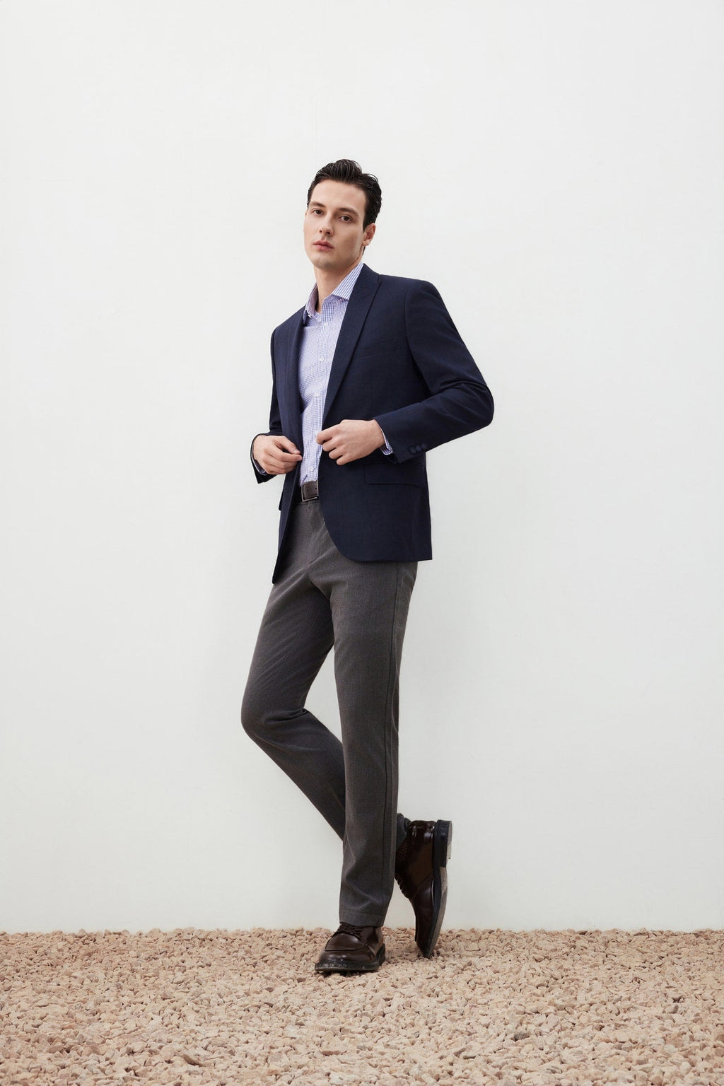 Brushed Hand-Feel Slim Tapered Fit Casual Pants
