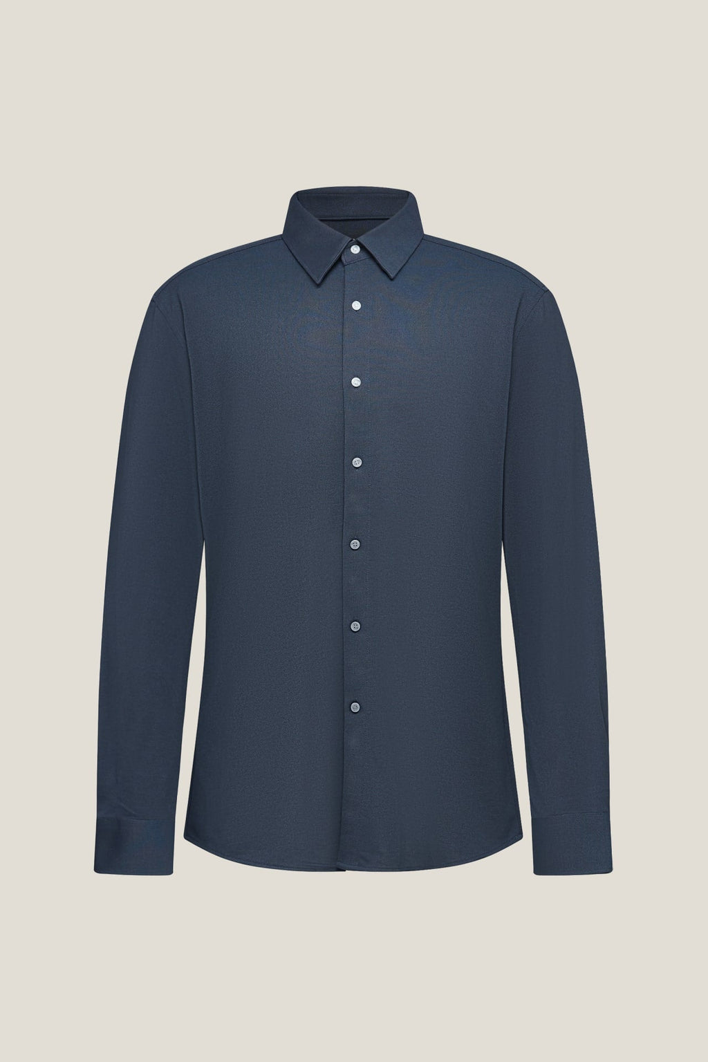 Easy Iron Cotton Knit Smart Fit Long Sleeve Shirt