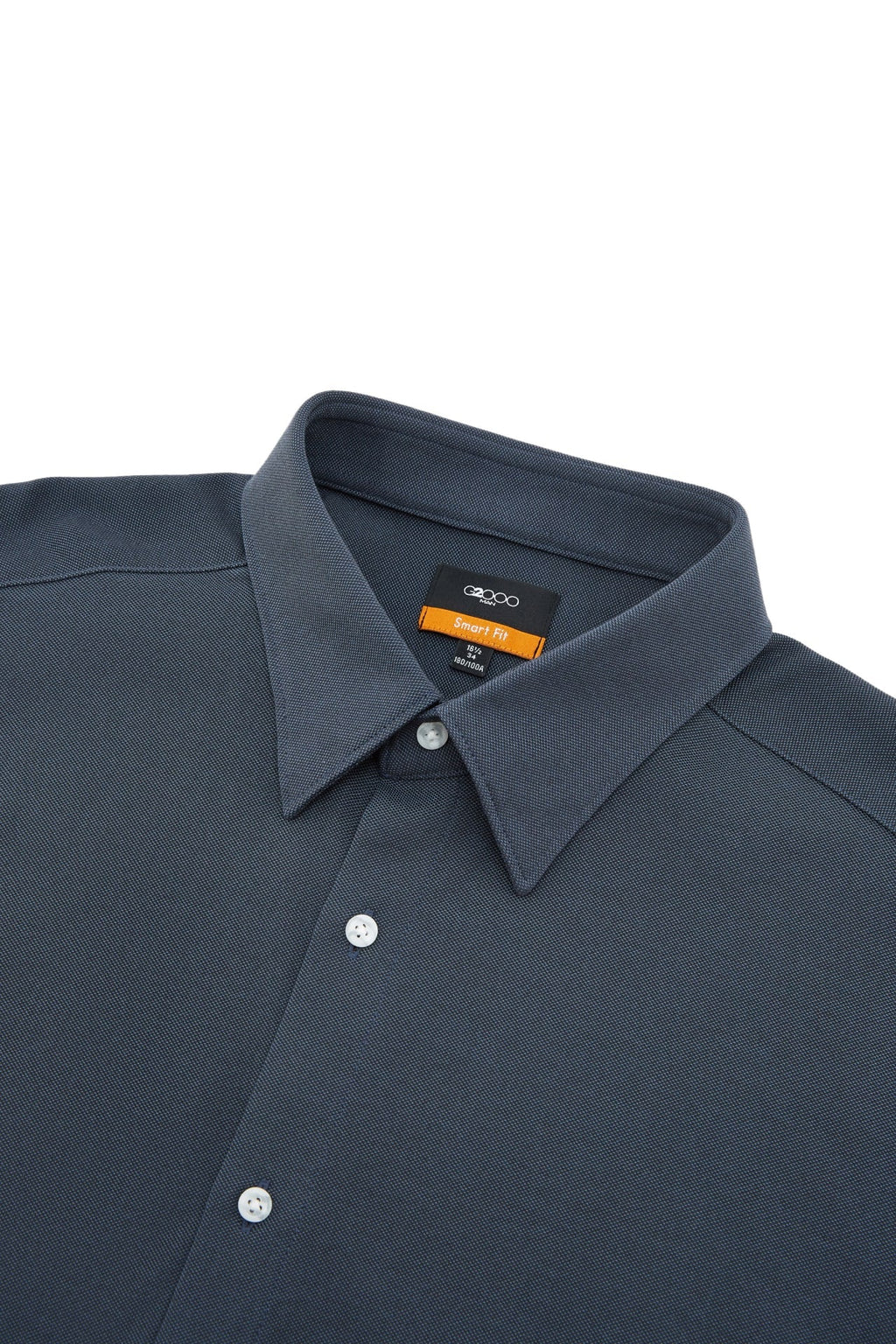 Easy Iron Cotton Knit Smart Fit Long Sleeve Shirt